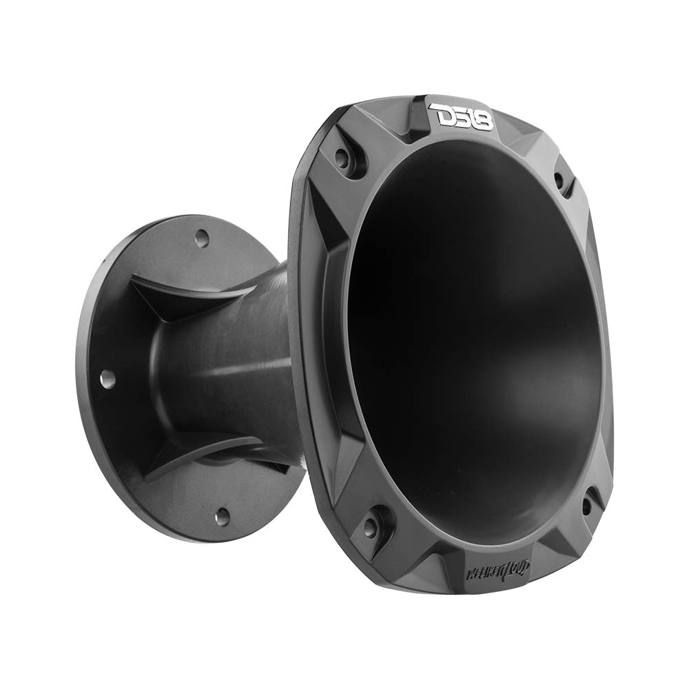 DS18PRO-HP102/BK 2" Exit Horn Waveguide Plastic Horn - 4.81" Depth Shorter Style - Fits most bolt on Compression Drivers - UV Resistant - Black Color (Single)