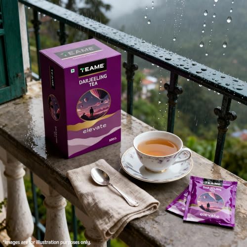 Image of TE-A-ME Darjeeling Black Tea Bags - Total 400 Count | Darjeeling Tea 100 Tea Bags | Pack of 4 (100 x 4)