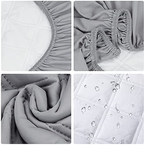 Image of Yoofoss Waterproof Crib Mattress Protector, Quilted Fitted Crib Mattress Pad, Ultra Soft Breathable Toddler Mattress Protector Baby Crib Mattress Cover Breathable and Hypoallergenic (28''x52'')