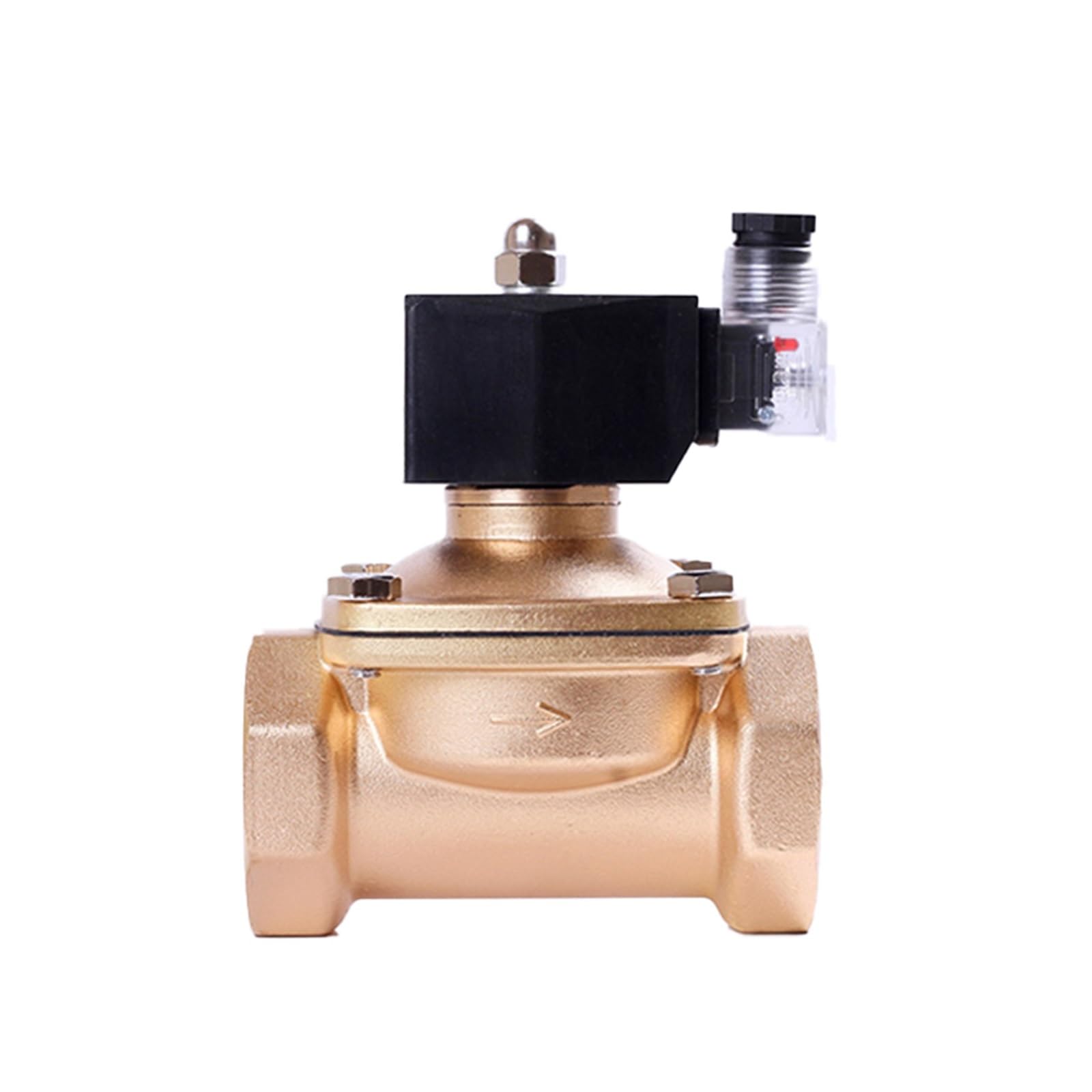TREDSWQCV 2" Normally Closed Brass Electric Solenoid Valve IP65 Waterproof With LED Power Indicator24V 12V 220V 110V(G-110VAC-NBR-SEAL)