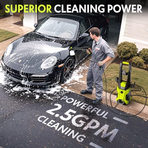 Image of Pressure Washer, Portable Power Washer, 2026 Upgraded 4 Quick Connect Nozzles - High Pressure Cleaning Machine for Car, Driveway, Patio, Fence & Home Cleaning and More