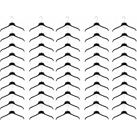 VR7- Multi Pack of Strong Black Plastic Adult, Coat, and Garment Hangers for Clothes and All Purposes, coathangers adult, plastic hangers (43cm (17\"))