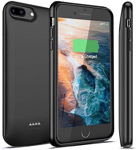 iBatrycas iPhone 7 Plus / 8 Plus Battery Case, 5500mAh Rechargeable Charging Case Charger for Apple 8 Plus / 7 Plus, Best Extended Power Backup Case Juice (Compatible Lightning Headphones)