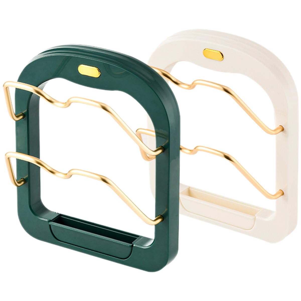 2 Stück Topfdeckel Organizer 2-lagig aus Edelstahl Abs