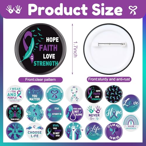 Bracelets et épingles de sensibilisation ruban violet accessoires pour événements