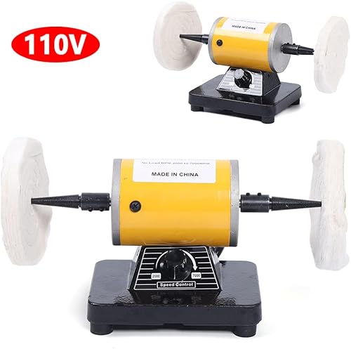Miniatura 8 de Pulidora de joyas, máquina pulidora de banco, máquina pulidora de torno con motor de 200 W con 7000 RPM, máquina pulidora de banco para joyas,