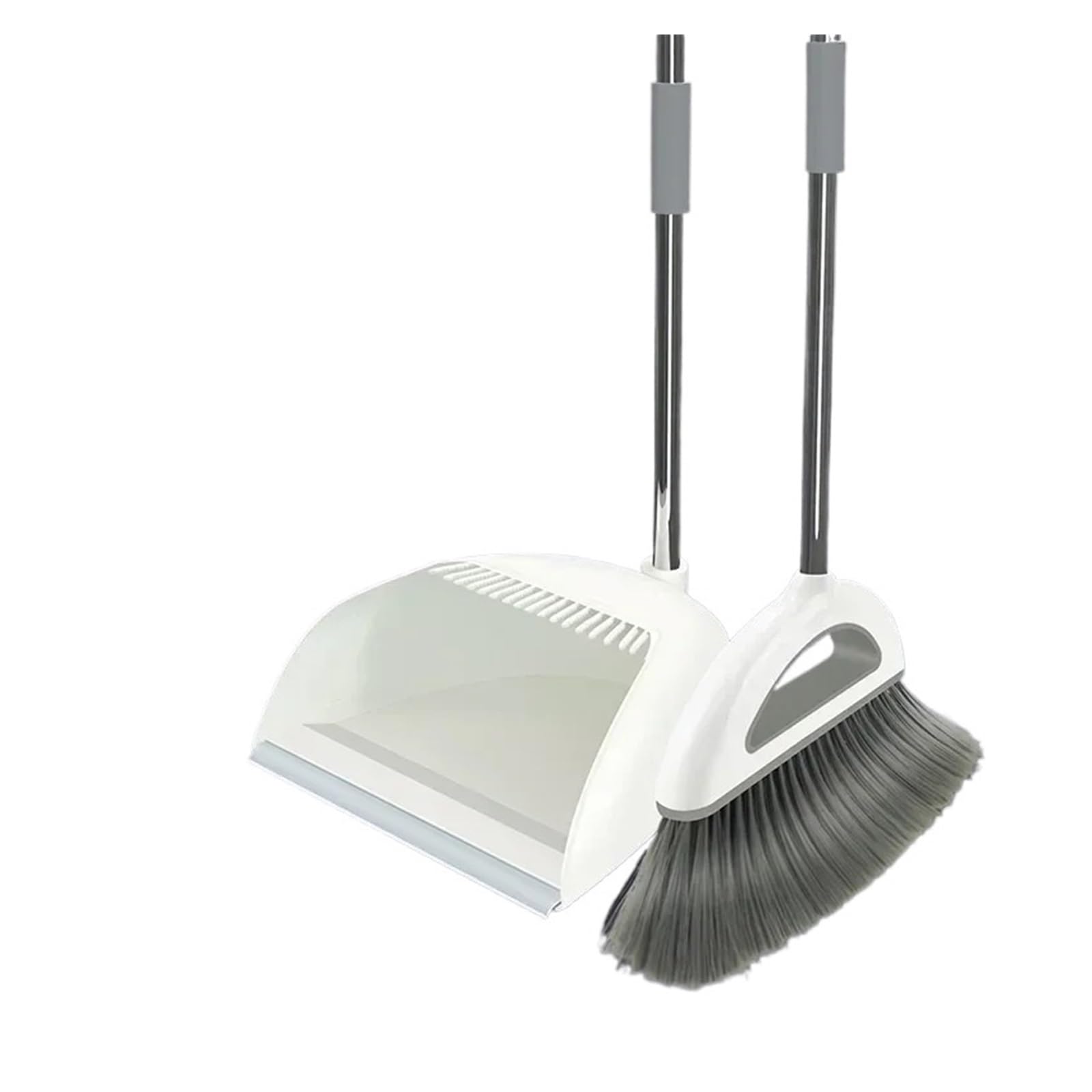 Sweeper Wiper for Floors Home Accessories Broom and Plastic Dustpan Set(White 2PCs)