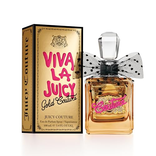 Juicy Couture Viva La Juicy Gold Eau De Parfum, Women's Perfume with Notes of Luscious Berry, Jasmine Sambac & Vanilla Cream - Fruity & Sweet, EDP Spray, 3.4 fl oz