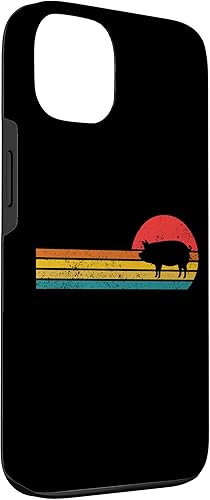 Vista 15 de iPhone 12 mini Retro Vintage Sunset Cute Show Pig Lover Case