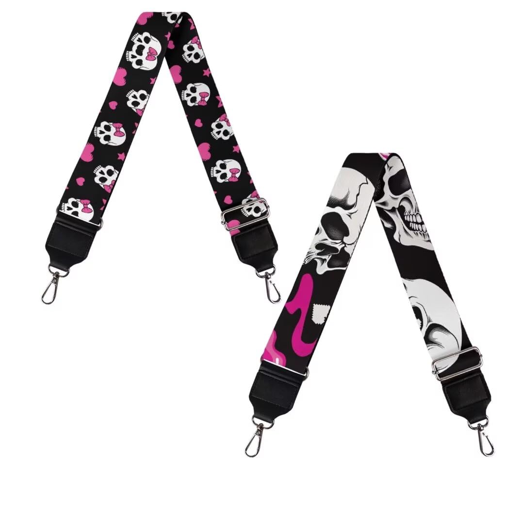 JeientoReplacement Shoulder Strap,2 Piece Set Guitar Style Handbag Crossbody Strap Adjustable Guitar Straps for Women Girls