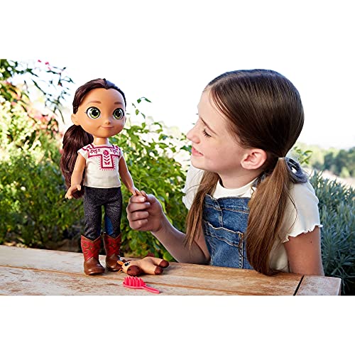 Dreamworks Spirit GXF93 - "Spirit - frei und ungezähmt" Lucky Kleinkind-Puppe (ca. 35cm), Jeans-Outfit mit Stiefeln, Spirit-Plüschfigur, Bürste, tolles Geschenk für Kinder ab 3 Jahren – Bild 7