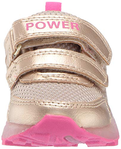 carter's Girl's Drew Metallic Light-Up Sneaker, Gold, 12 M US Toddler2
