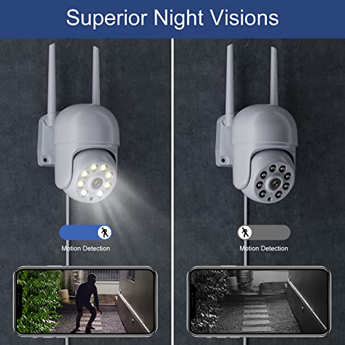 Gerdviaw 2K Security Cameras Outdoor-Camera For Home Security, Spotlight Color Night Vision, Motion Detection, 2.4Ghz Wifi, 2-Way Talk, Waterproof, Sd Card Storage #TOP3