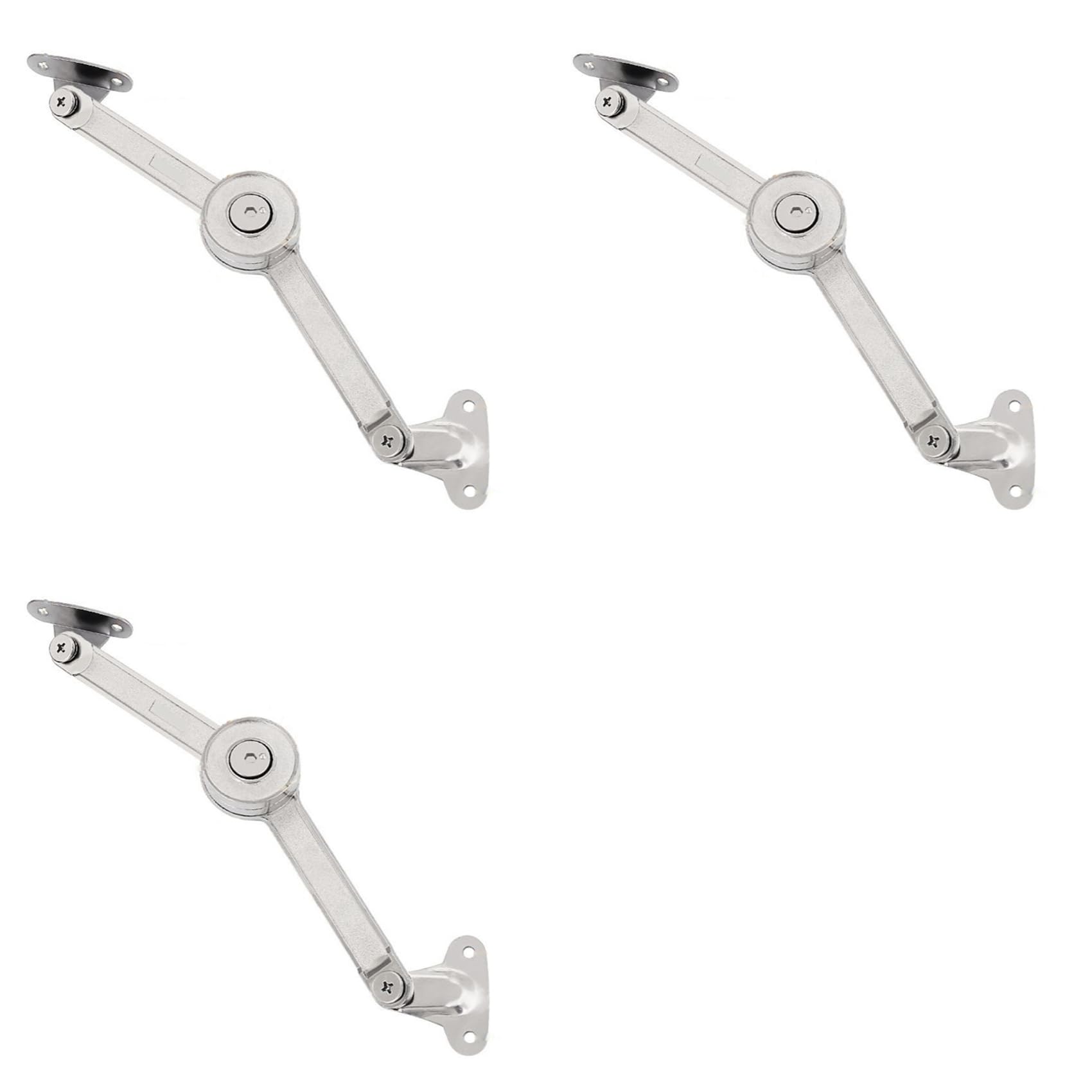 Jnchdghwa As Shown 3X Kitchen Cabinet Door Adjustable Polished Hinges, Furniture Lift Flip Supports, Support Hardware A