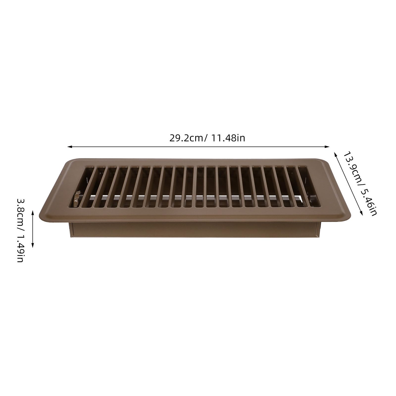 2 Stück Bodengitter Abdeckung 4x10 Zoll, Begehbar, Eisen, Büro