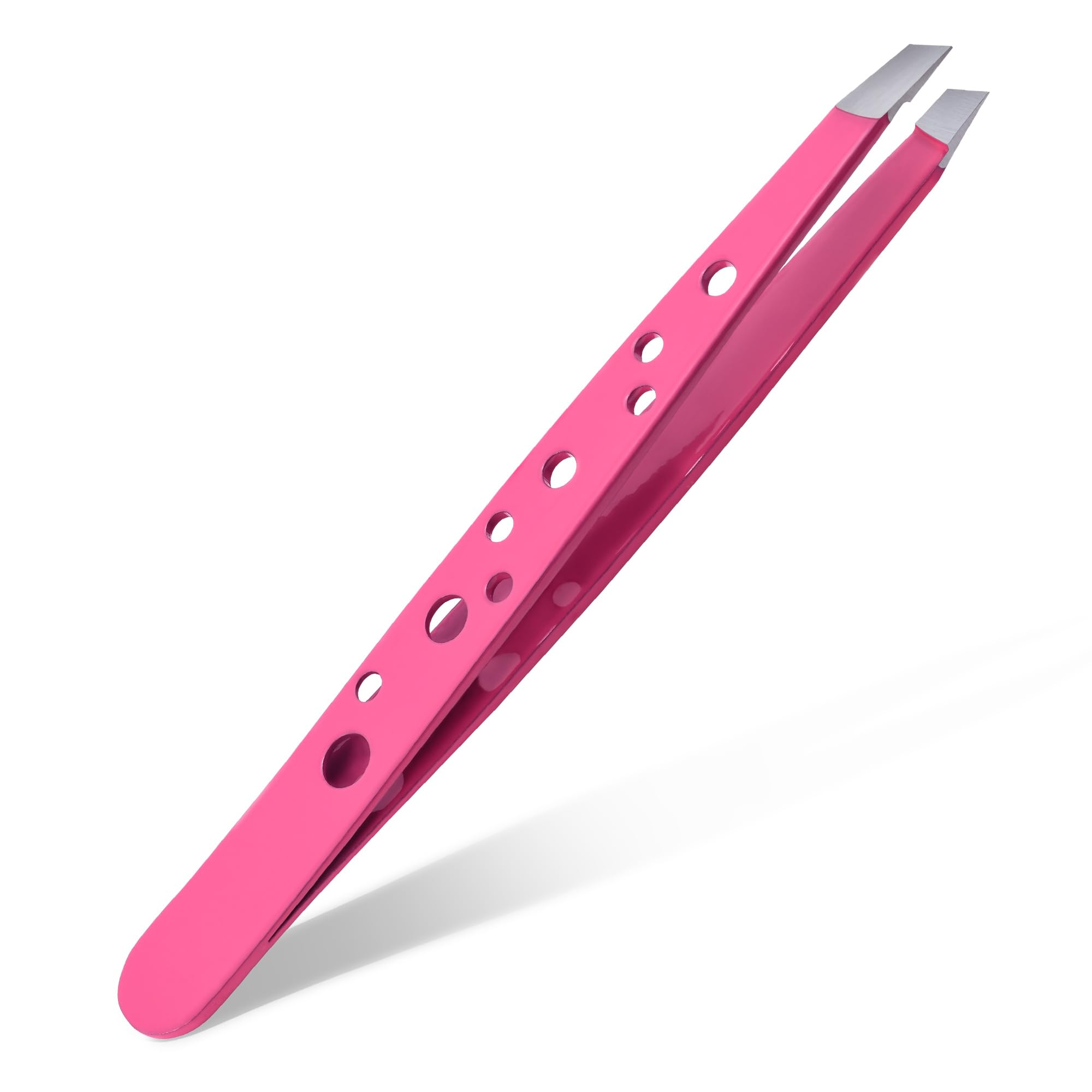 Pro Angled Tweezers with 9-Hole Grip