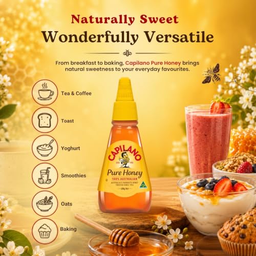 Image of Capilano Australian Honey- 400gms | 100% Pure & Natural | Eucalypt & Ground Flora Blend | Sweet, Smooth & Balanced | Perfect for Tea, Toast & Recipes