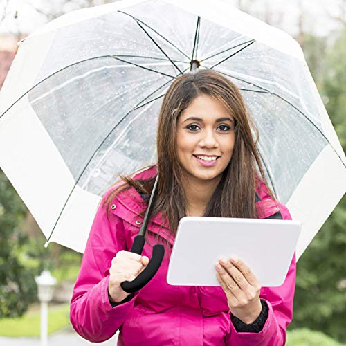 R.HORSE 6 Pcs 46 Inch Clear Bubble Umbrella J Handle Automatic Open Umbrellas Large Transparent Windproof Waterproof… - Image 8