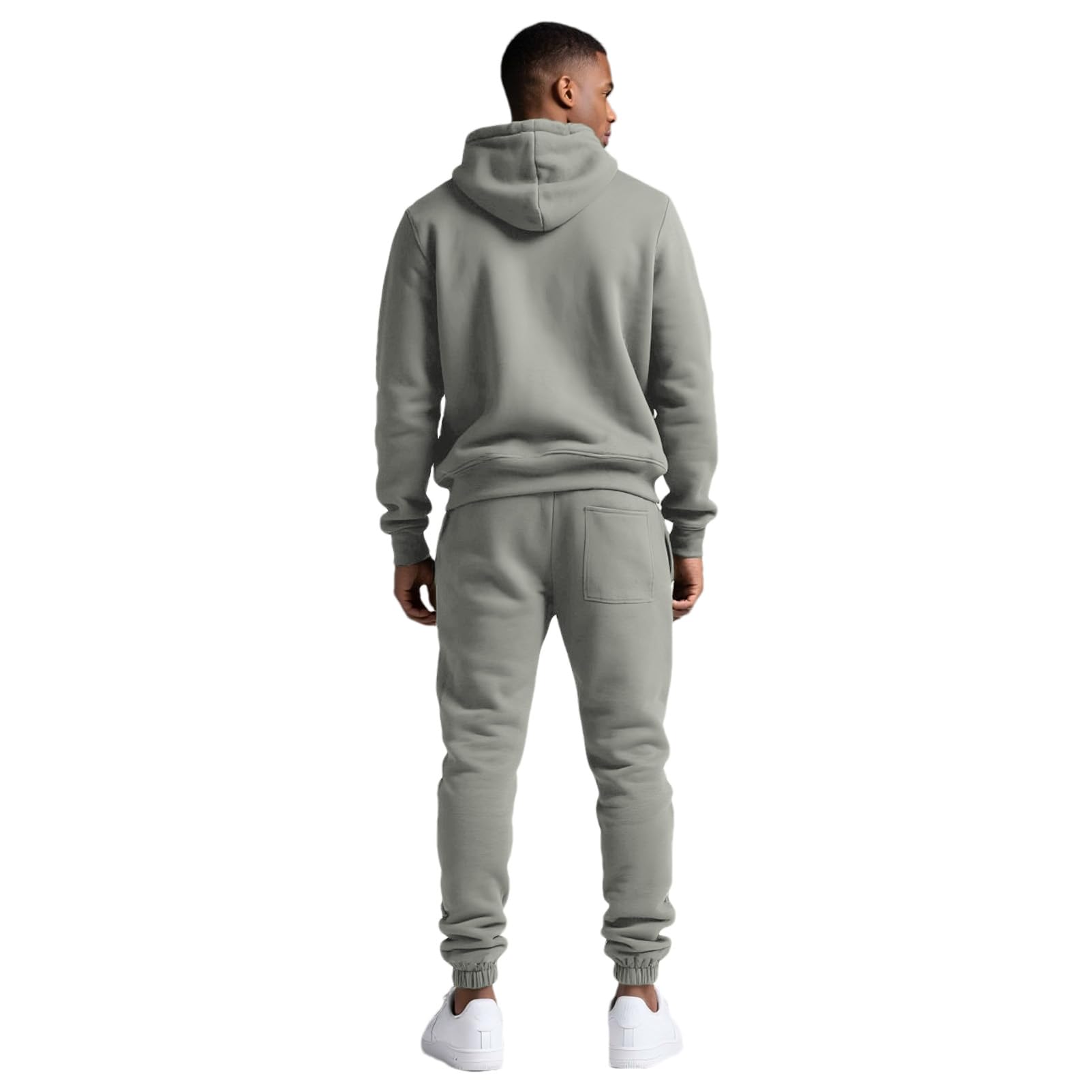 amropi Conjunto de Chándal para Hombre Cremallera Chaqueta con Capucha y Jogging Pantalones 2 Piezas