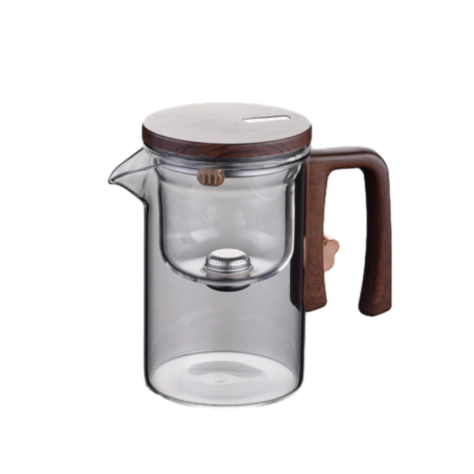 Magische Teekanne – Glas-Teekanne mit Holzgriff für Kräutertee, elegantes Ei für Zuhause und Geschenk, einzigartiges Design für Teeliebhaber