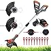 Price comparison product image Terratek Cordless Strimmer 2-in-1, 20V 1HR Fast Charge Battery Garden Strimmer, Lightweight Grass Cutter Machine 12x Blades, 1x Nylon Spool, Cordless Grass Trimmer with 1x Battery & Charger Included