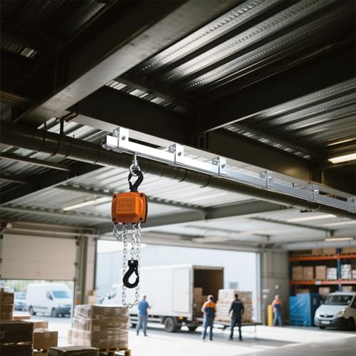 4 Wheel Trolley for Hoist Compatible Unistrut 1-5/8\" W or Taller Strut Channel with M10 Bolt & Lifting Eye Nuts-1Pcs