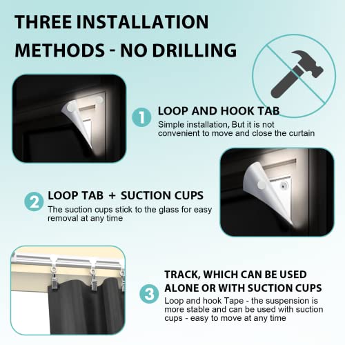 SwartLife Portable Blackout Blind with 3M No Drill Track - Image 3