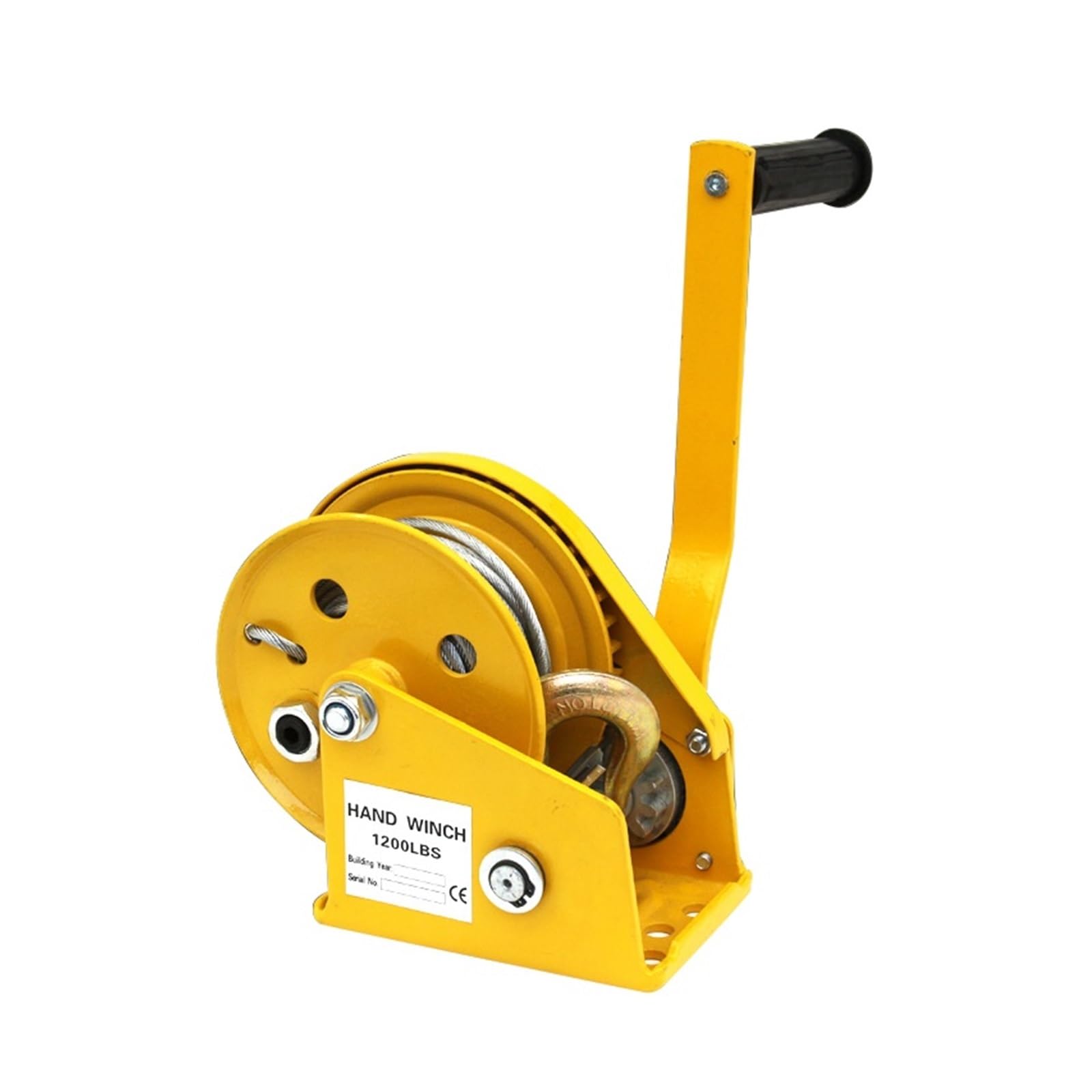 Engine Hoist Hand Winch,1200LBS Self-Locking Stainless Steel Boat Windlass Truck Auto Manual Lifting Hoist(8m Cable)