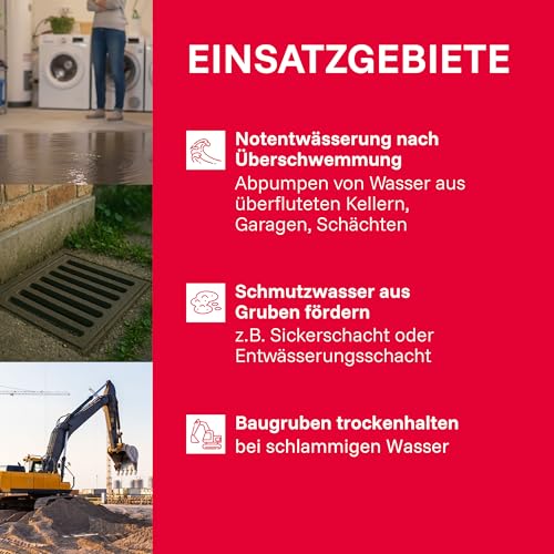 T.I.P. Maxima 300 IX Schmutzwasser-Tauchpumpe Edelstahl, 18 000 l/h, 700 W, 30 mm Partikel, Vortex-Laufrad, Schwimmerschalter, Thermoschutz, Notentwässerung, Robust & langlebig