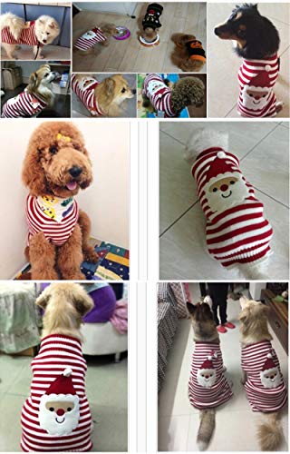 PETCARE Hundepullover Weihnachten Hund Rollkragenpullover Weihnachten Muster Strickwaren warme Haustier Pullover für Hundewelpen Party Puppy Geschenk für Hund
