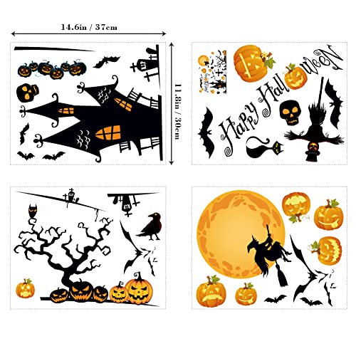 Hidreas Halloween Window Clings Halloween Window Decorations Stickers, Halloween Wall Clings Stickers Decals - Thumbnail 2