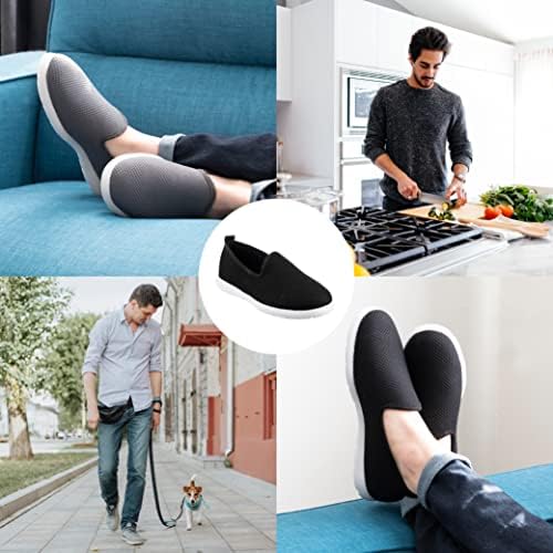isotoner mens Sport Knit Indoor/Outdoor Closed Back Slipper, Black, 12 US | Image 3