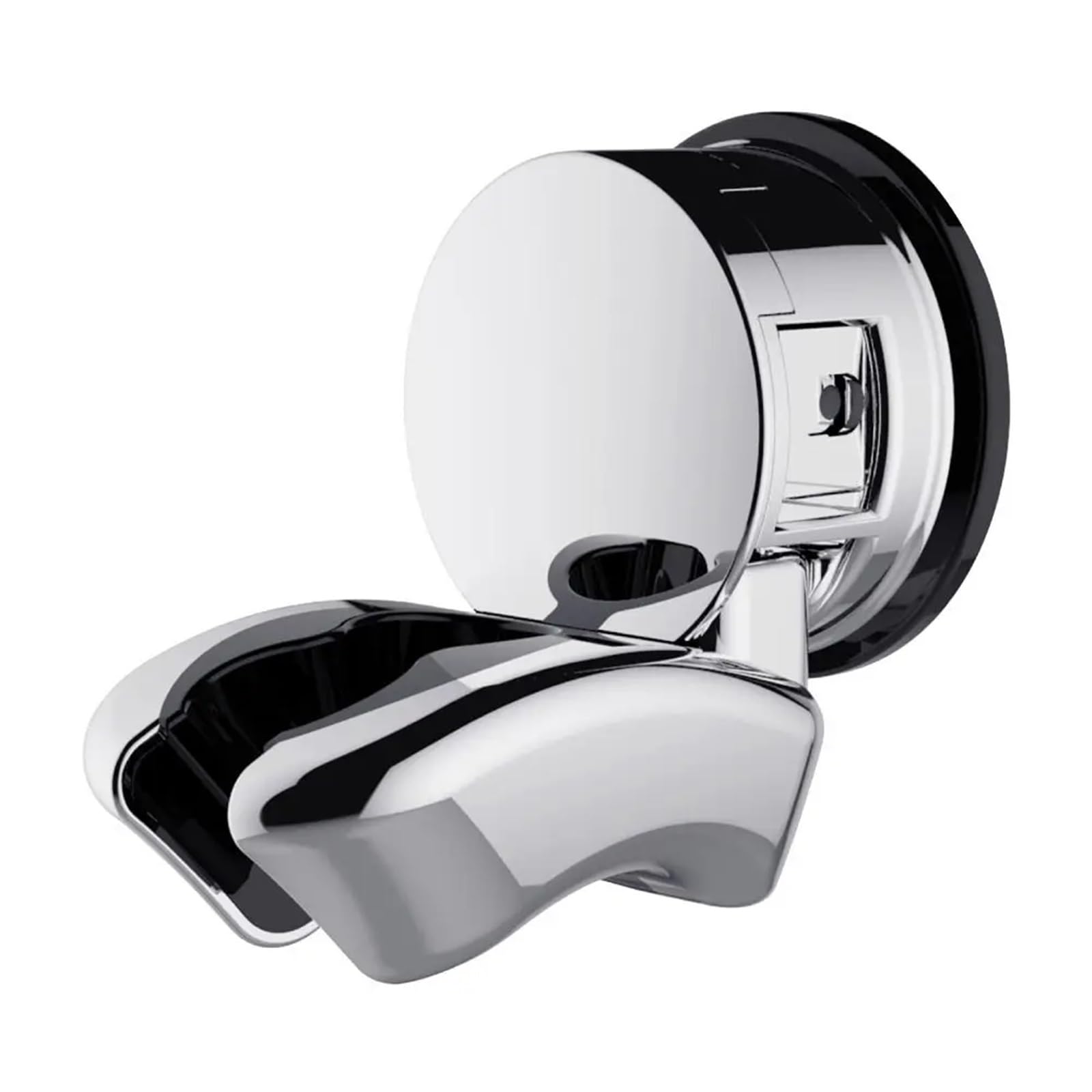 Djskldf Sliver Shower Head Holder Abs Vacuum Suction Cup Shower Head Holder Bathroom Punch-Free Wall Mounted Sprayer Fixture Bracket Faucet Sprinkler Fixed Base