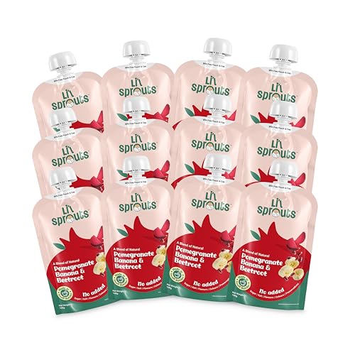 Li'l Sprouts FruGies Pomegranate, Beetroot, Banana | Baby Food Pu...