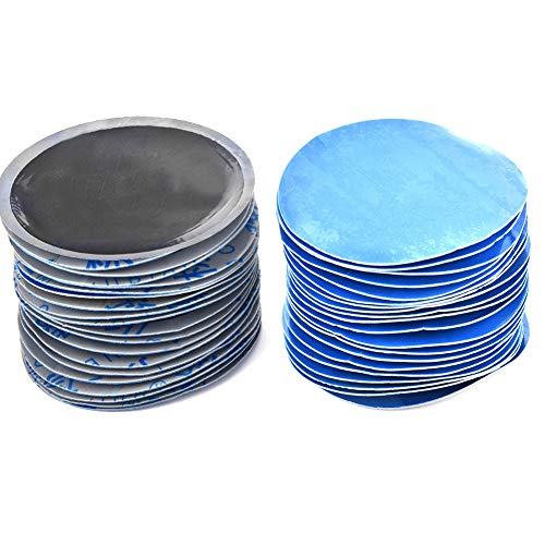 Image of 80Pcs /Box Tire Repair Patch, 58mm Car Round Rubber Tire Repair Patch Cold Patch Tubeless Patches to Repair Tire's Puncture