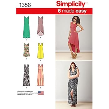 Simplicity Ladies Easy Sewing Pattern 1358 Summer Beach Dresses