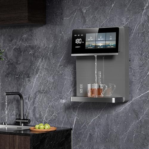 Dispensador de Agua Instantáneo de Pared para Oficina, con Control de Temperatura de 5 Niveles y Control de Volumen de Agua en el 4.º Nivel,Pantalla Táctil,Ideal para Oficinas(Gray)