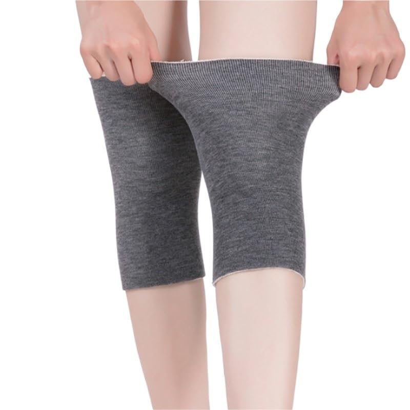 Lambskin Thick Knee Protection Winter Warmers for Both Men Women with Anti Slip Properties