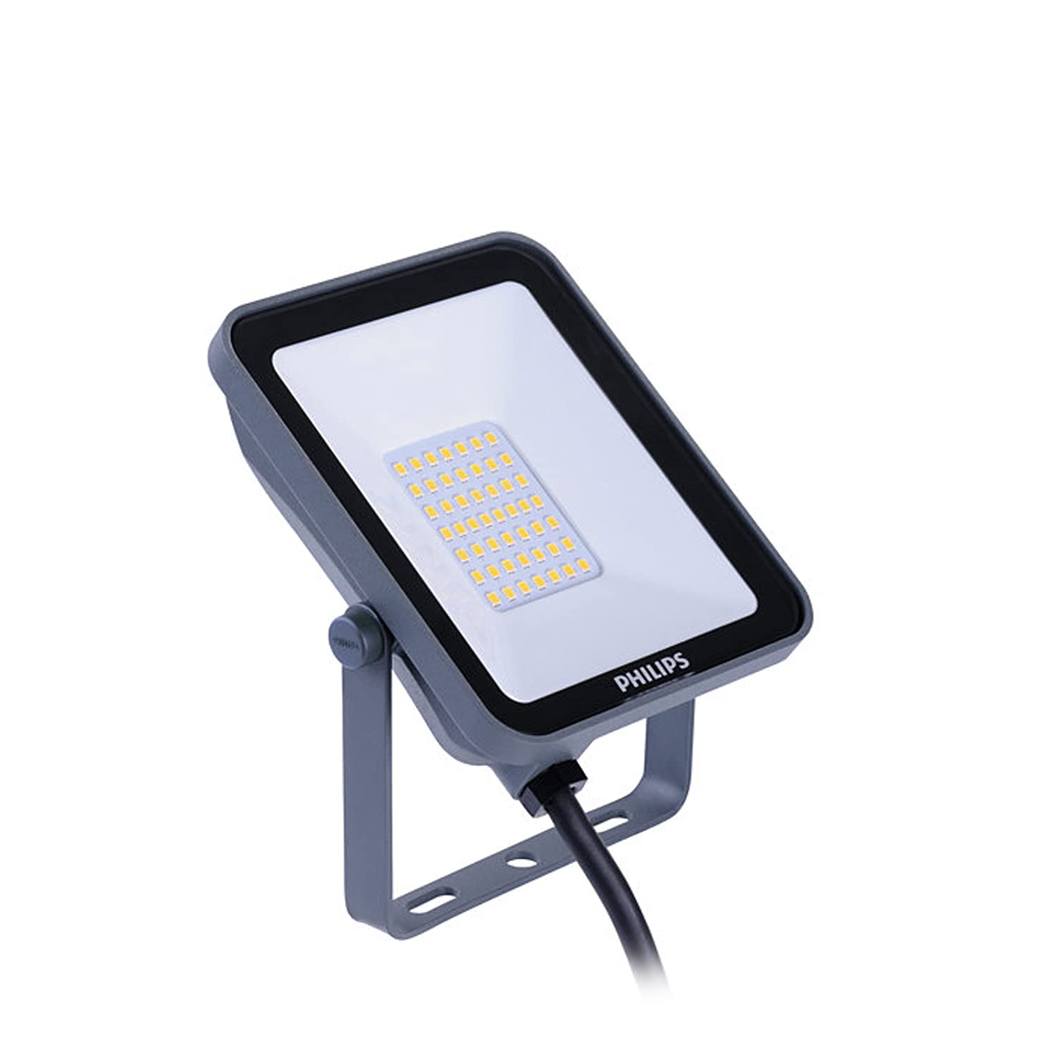 Philips LED Floodlight Ledinaire BVP164 Grey 50W 5500lm 110D - 830 Warm White | IP65 Symmetrical