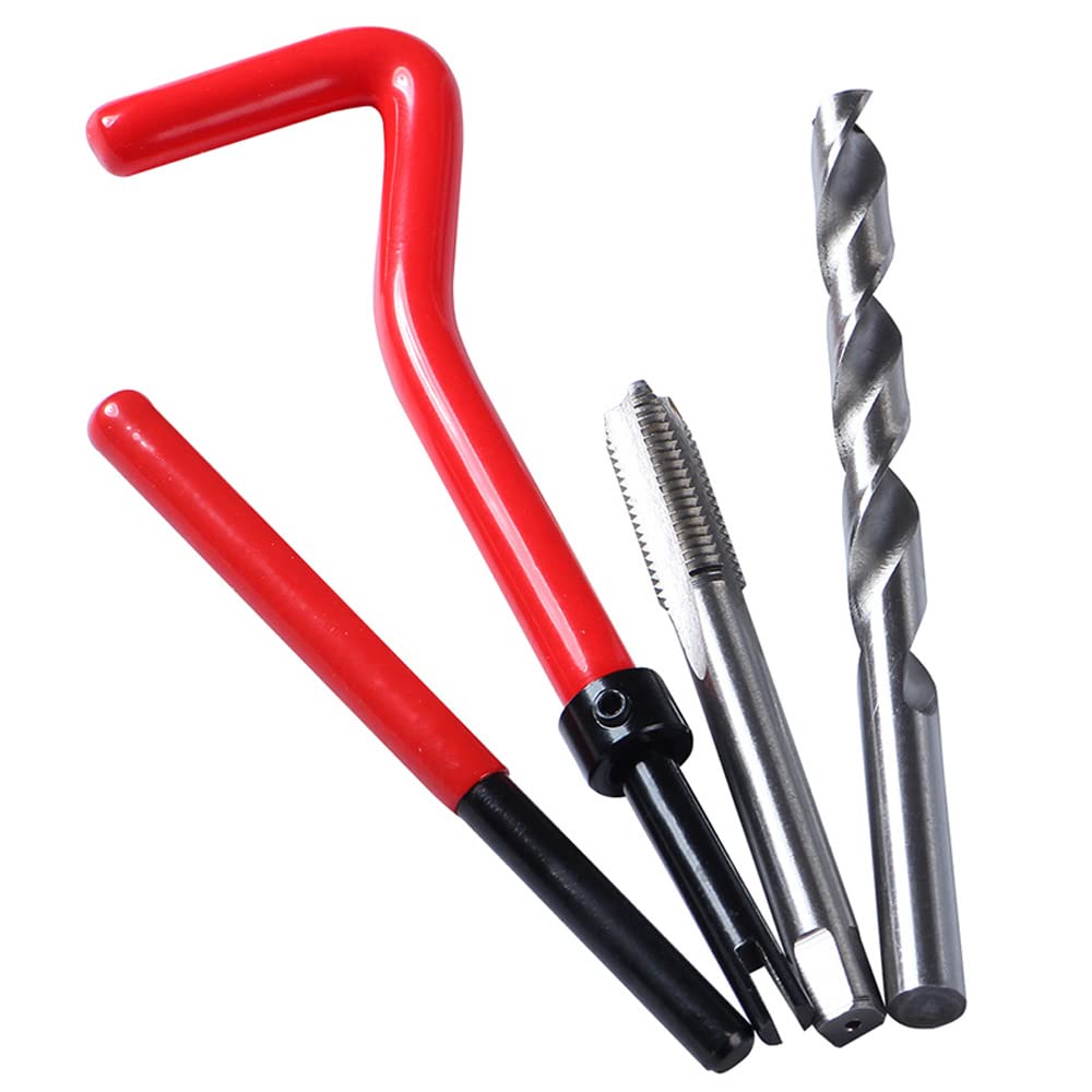 Kit di Riparazione Filettatura in Acciaio Inossidabile M8x1.25mm Kit di Riparazione Filettatura metrica Kit di Inserti manuali Compatibile per Riparazione Automatica