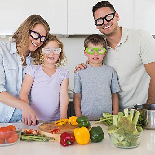 4 Pcs Onion Goggles Glasses, 4 Color Anti-Fog Tear Free Eye Protect Onion Security Goggles, Women Green Kitchen Gadget Tearless Onion Goggles Glasses With Soft Inside Sponge for Cooking BBQ Grilling - Thumbnail 4