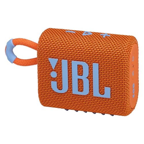 JBL Go 3: Altavoz portátil con Bluetooth, batería incorporada, resistente al agua y al polvo, color naranja
