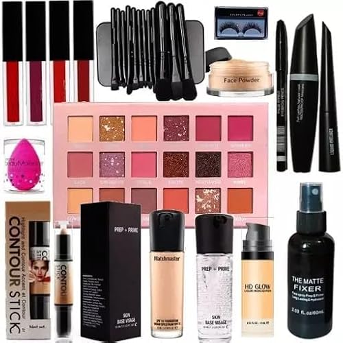 Rsentera Professional Waterproof Makeup Kit Set With All Products For All Types Of Skin For Girls & Women Multicolor,1 Count