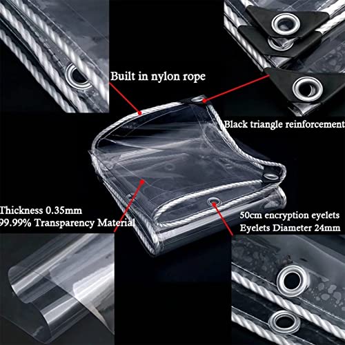 Cortina de vinilo resistente de 0,6 mm, cerramiento transparente e impermeable de alta gama 3