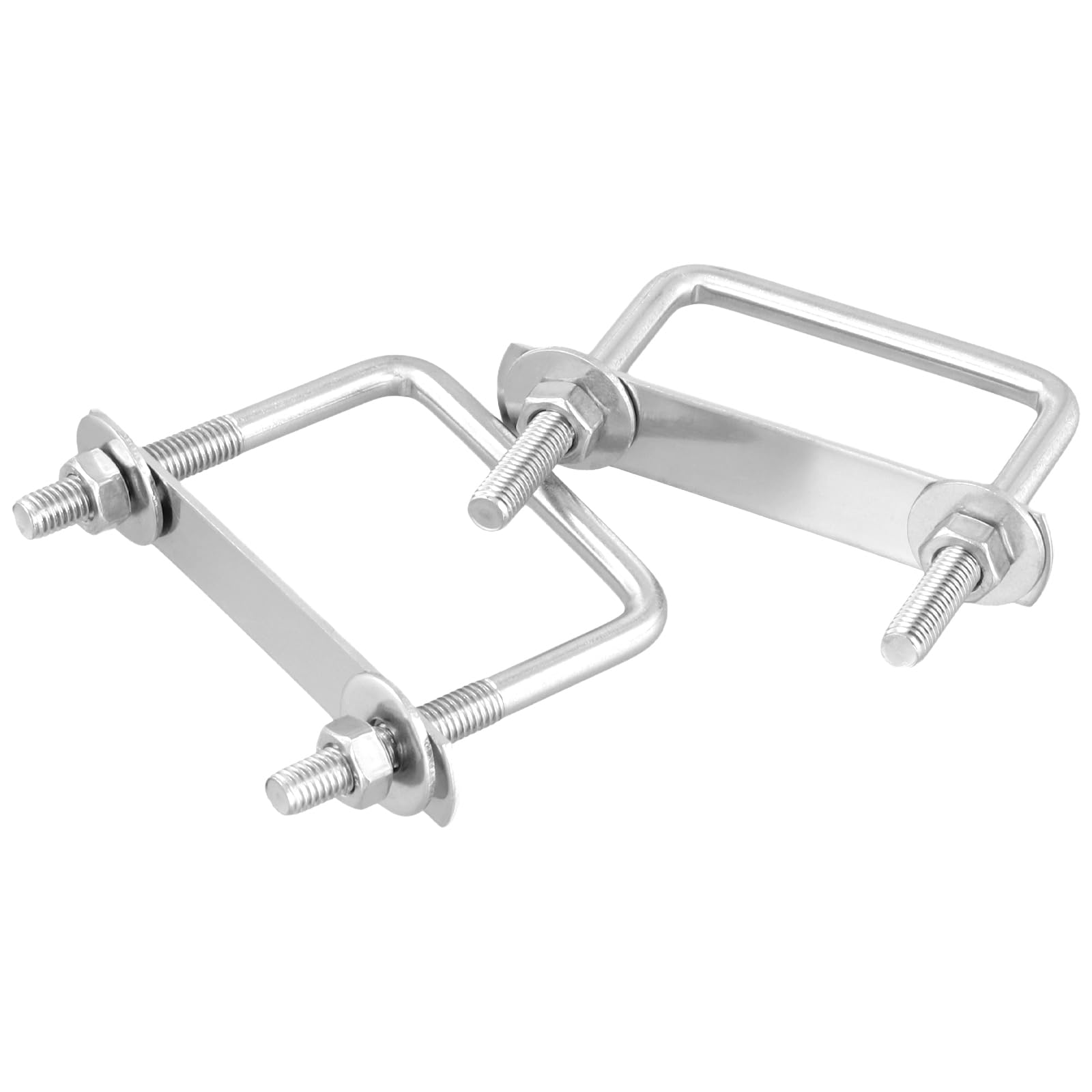 10 tornillos M8 U con rosca de 80 x 65 mm, tornillos de acero inoxidable M8 U, tornillos de planchado con tuerca y placa de sujeción para remolcar coches, reparación de tuberías