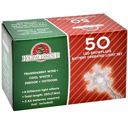 Luces Navidad Copo de Nieve LED 50 Bombillas 7.6 m miniatura 7