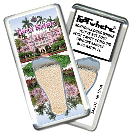 Boca Raton “FootWhere” Souvenir Fridge Magnet. Made in USA (BRF201 - Resort)