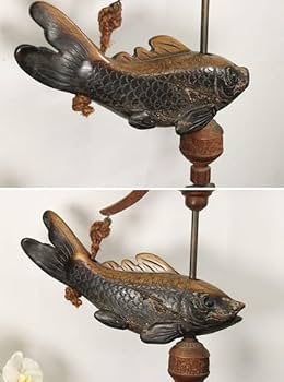 Amazon.co.jp: BE183幸成木製鯉横木竹雲龍彫自在鉤囲炉裏炉鍵炉かぎ炉