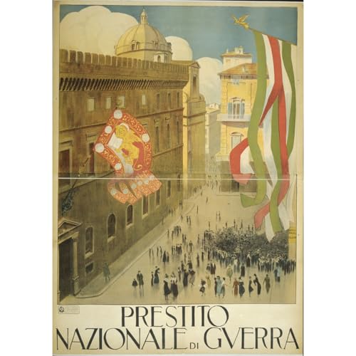 Art mural Plaza Italie grande toile enroulée 102 x 127 cm décoration murale salon