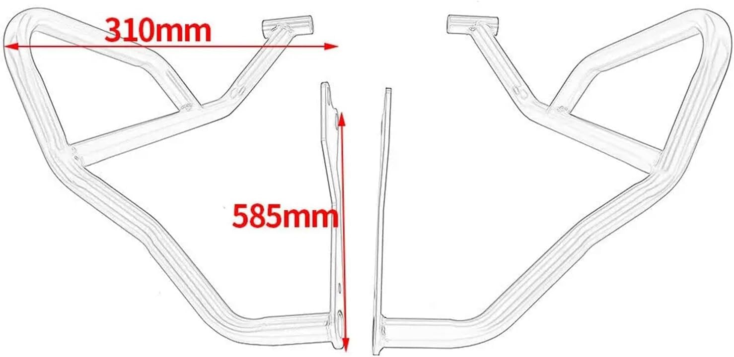 Barre protezione moto Telaio per barra di protezione per moto per CB500X 2019-2022 superiore inferiore per paraurti motore